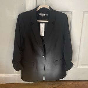NWT!!! Calvin Klein size 12 women’s black blazer with ruched arms